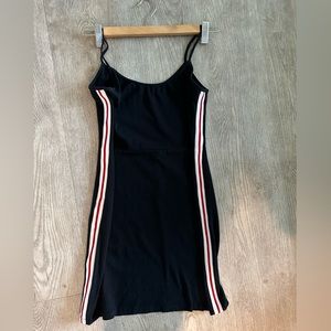 Brandy Melville stretchy dress with striped ribbon on the sides
